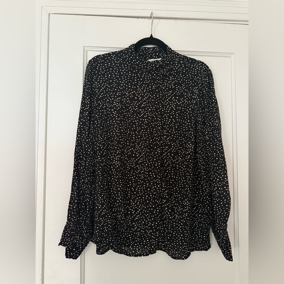 YAYA Tops - NWOT - YAYA black blouse with white polka dots - size 40